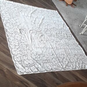 Lovely cotton lace curtain panel.